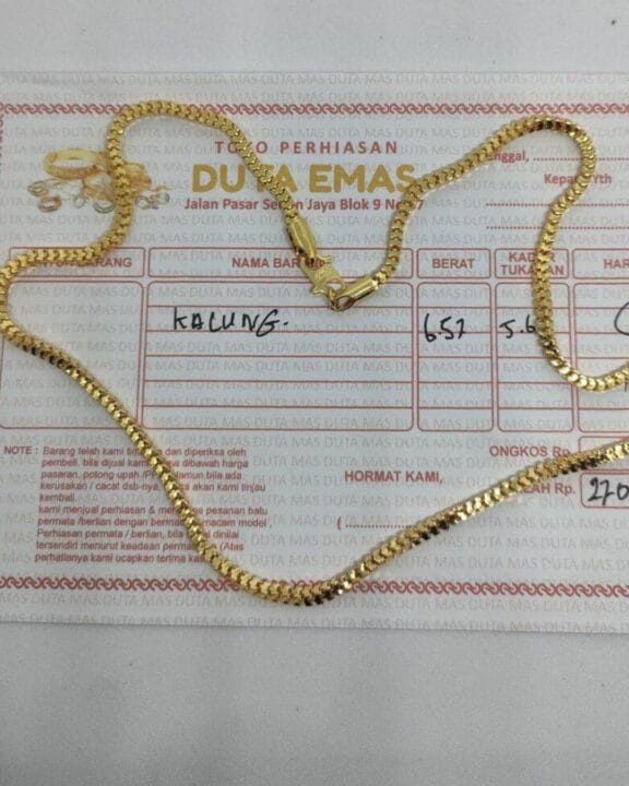 solusi surat emas hilang